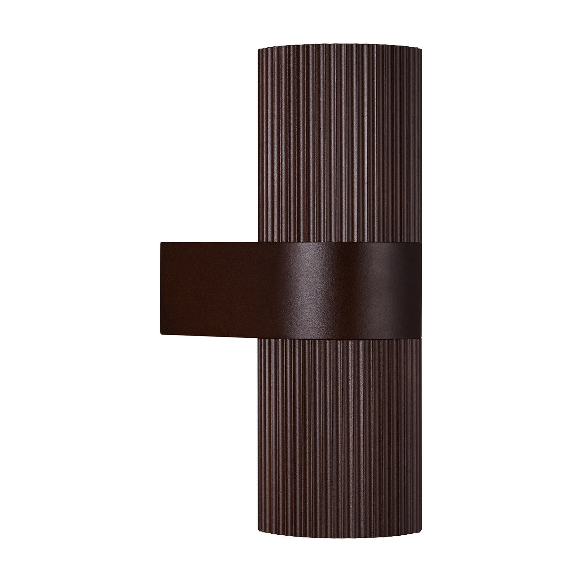 Kyklop Ripple Outdoor IP54 Up and Down Wall Light in Rusty Brown