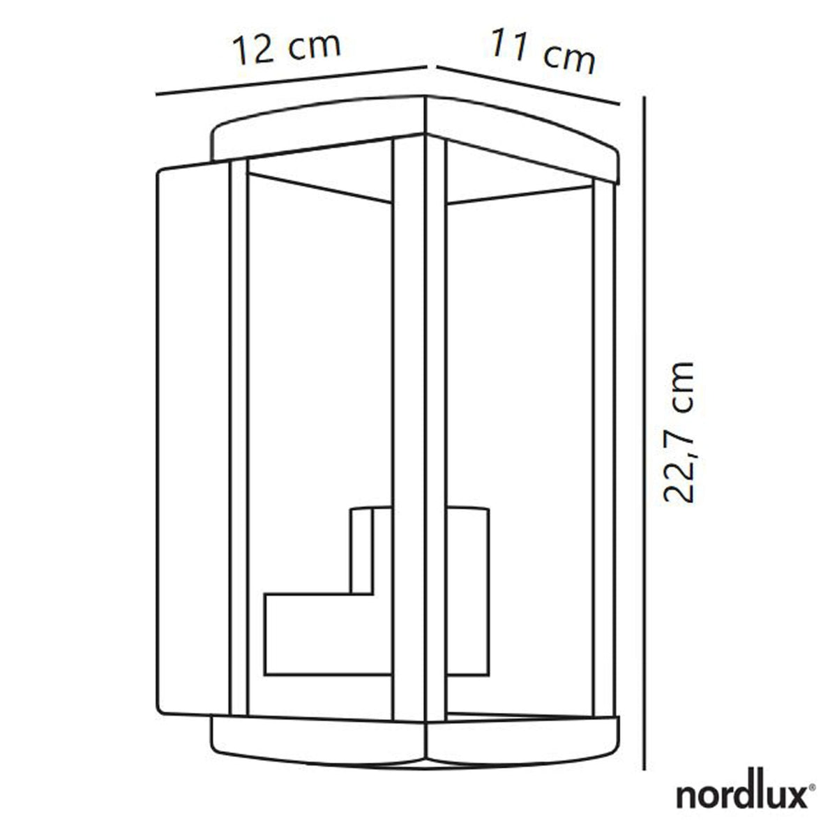 Luchy Outdoor IP54 Wall Light in Black