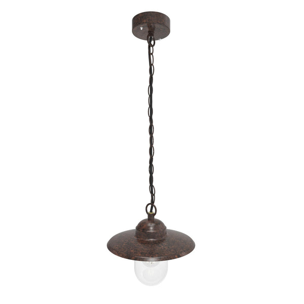Luxembourg Outdoor IP33 Pendant Light in Rusty Brown