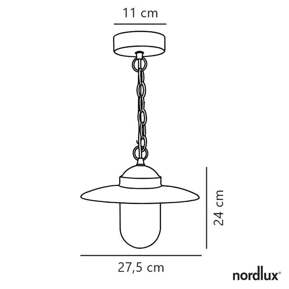 Luxembourg Outdoor IP33 Pendant Light in Rusty Brown