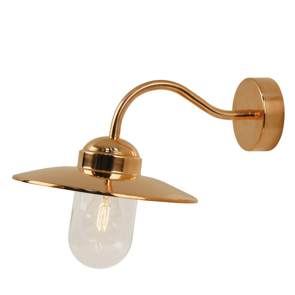 Luxembourg Coastal Outdoor IP54 Wall Light in Copper
