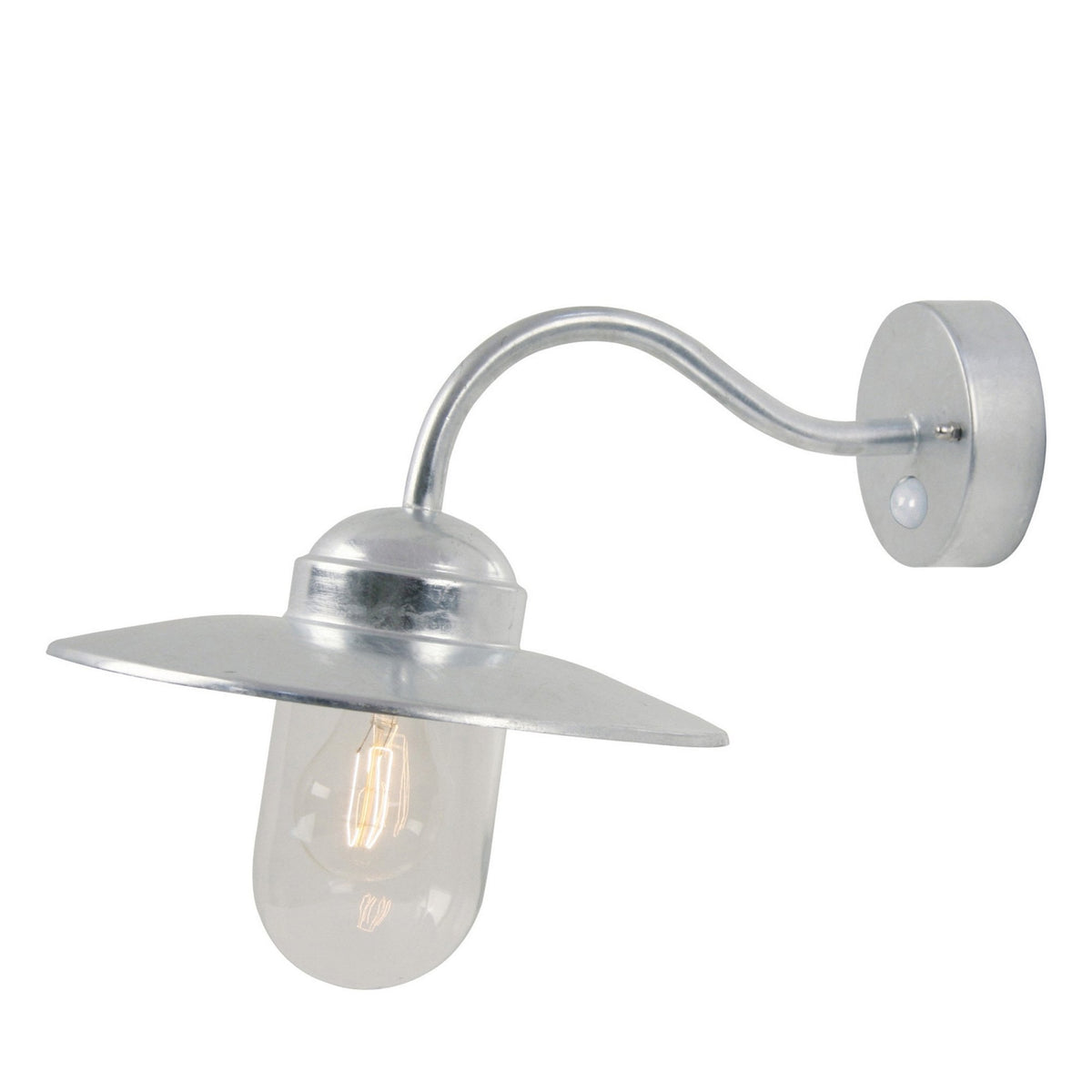Luxembourg Coastal Outdoor IP54 PIR Galvanized Wall Light