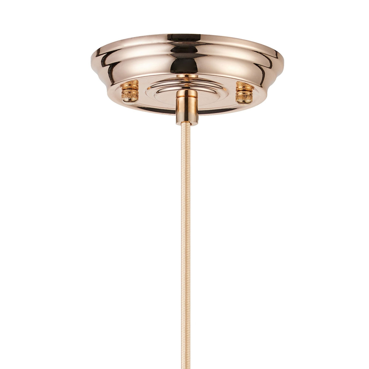 Appin Single Drop Pendant in French Gold with Clear Flower Bud Glass Shade