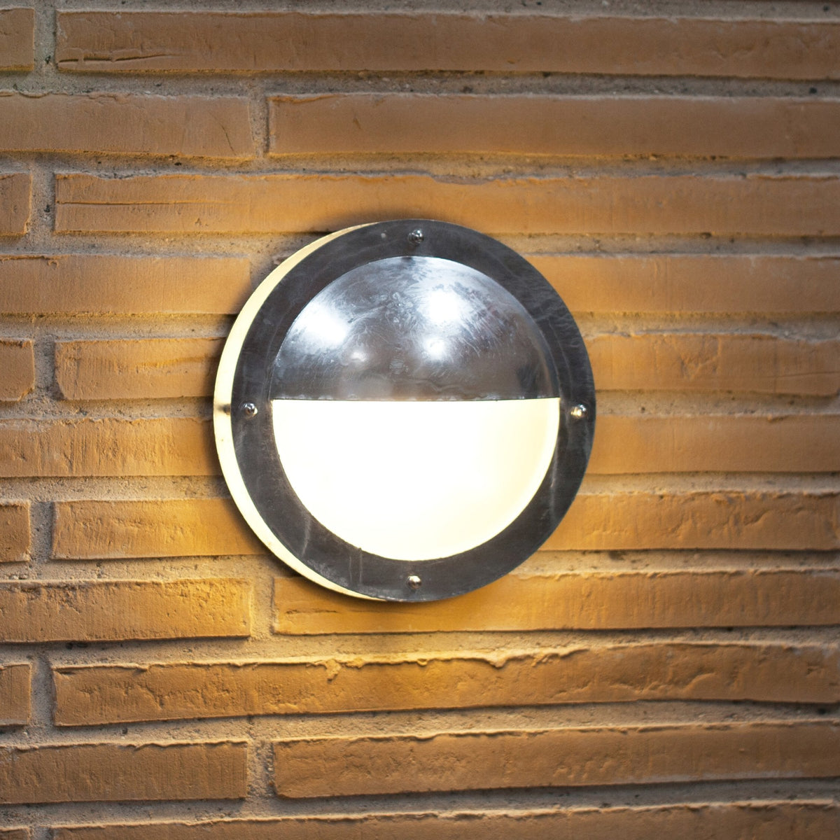 Malte Coastal Outdoor IP54 Galvanized Eyelid Bulkhead Wall Light