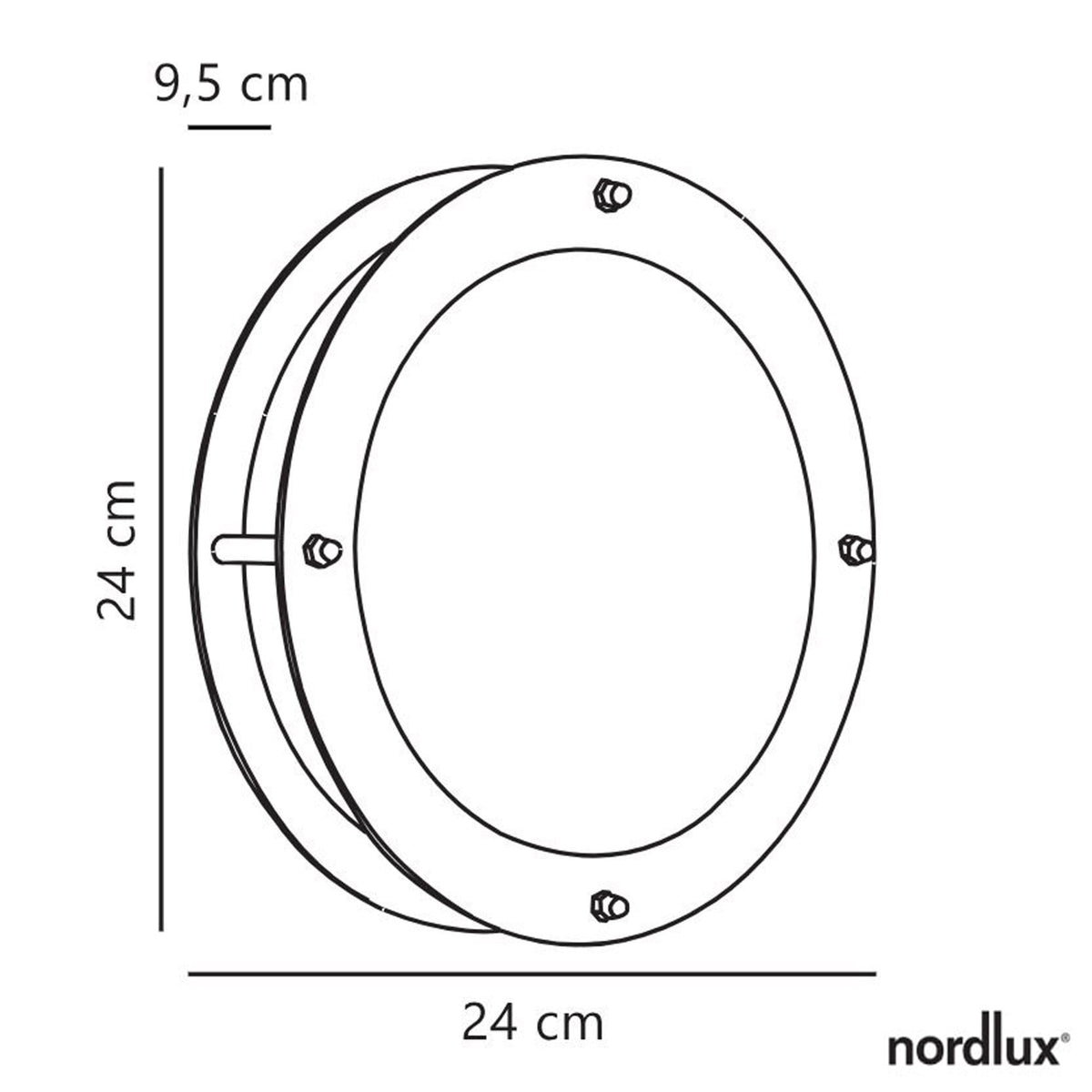 Malte Coastal Outdoor IP54 Galvanized Eyelid Bulkhead Wall Light