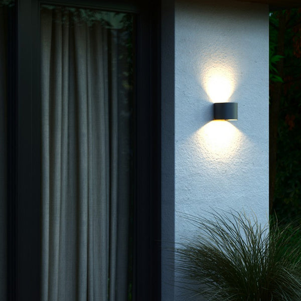 Milda Outdoor IP44 LED Wall Light in Anthracite