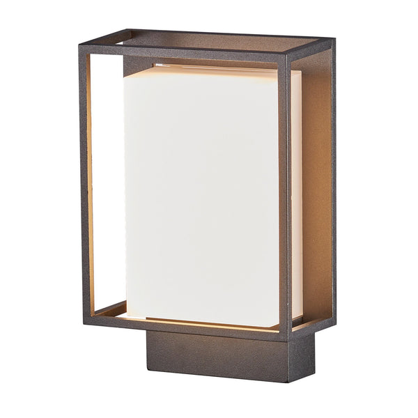 Nestor Outdoor IP44 LED Wall Light in Black With Frosted Diffuser