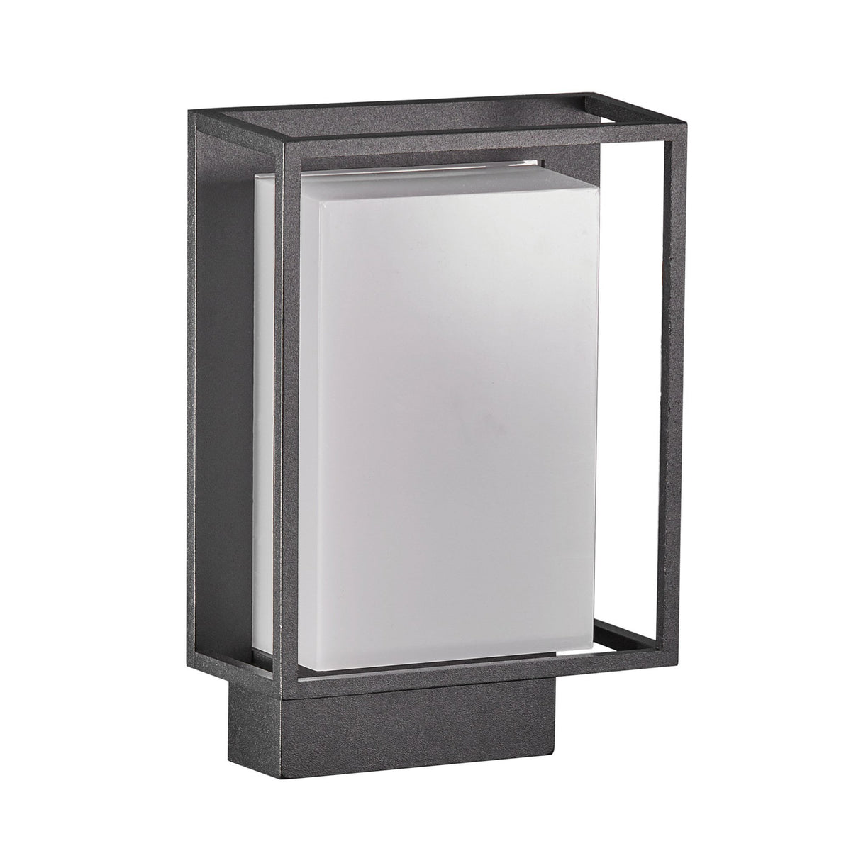 Nestor Outdoor IP44 LED Wall Light in Black With Frosted Diffuser