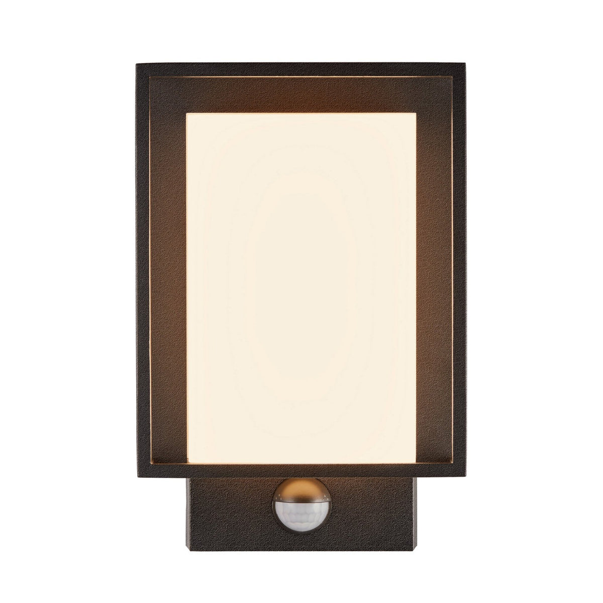 Nestor Outdoor IP44 LED PIR Wall Light in Black With Frosted Diffuser