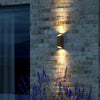 Nico Outdoor IP54 Up and Down Wall Light in Rusty Brown