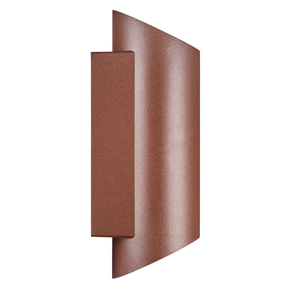 Nico Outdoor IP54 Up and Down Wall Light in Rusty Brown