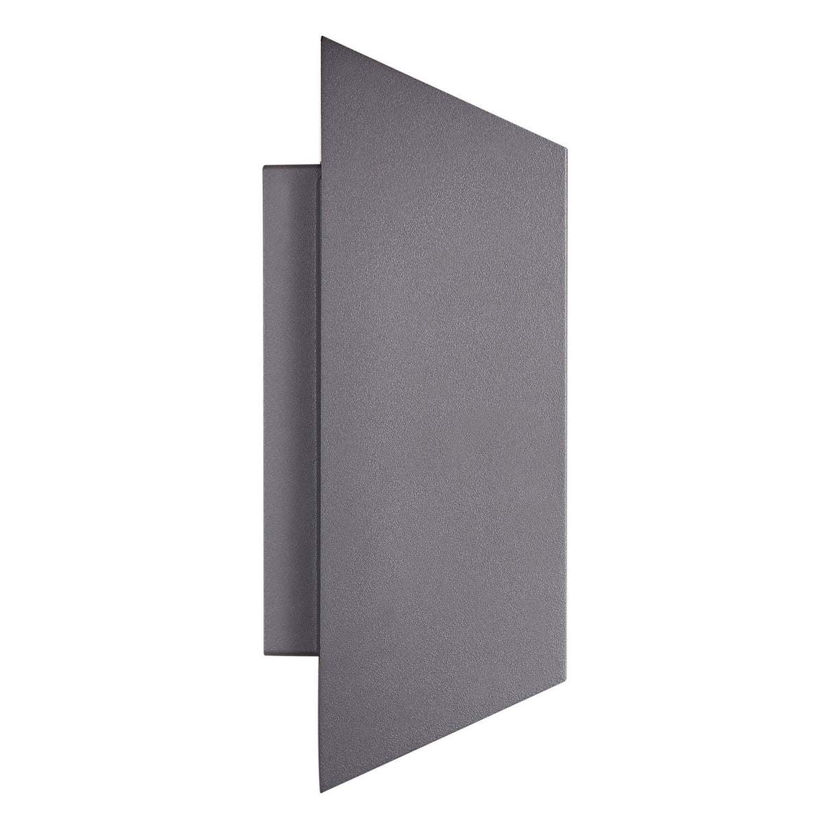 A modern outdoor light fitting on a white background, highlighting its form.