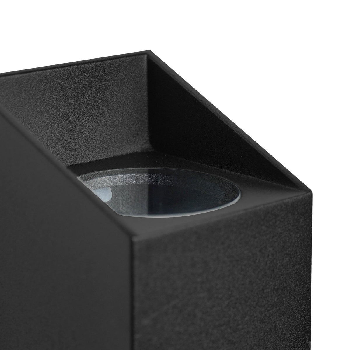 Nico Square Outdoor IP54 Up and Down Wall Light in Black