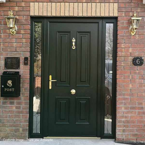 Bay Shore Medium Outdoor Wall Lantern Light in Polished Brass