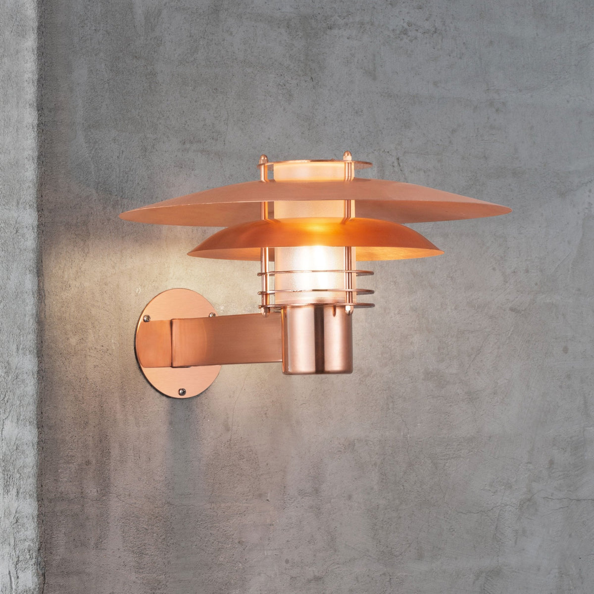 Phoenix IP54 Coastal Wall Light in Copper