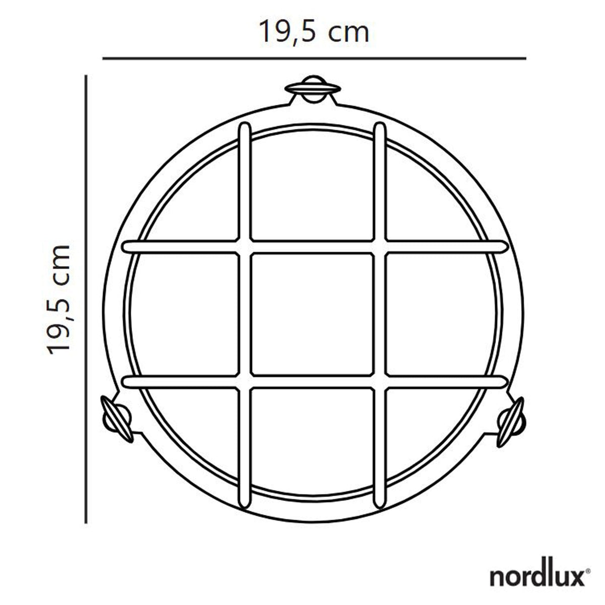 Polperro Coastal IP64 Bulkhead Wall Light In Brass With Glass Shade