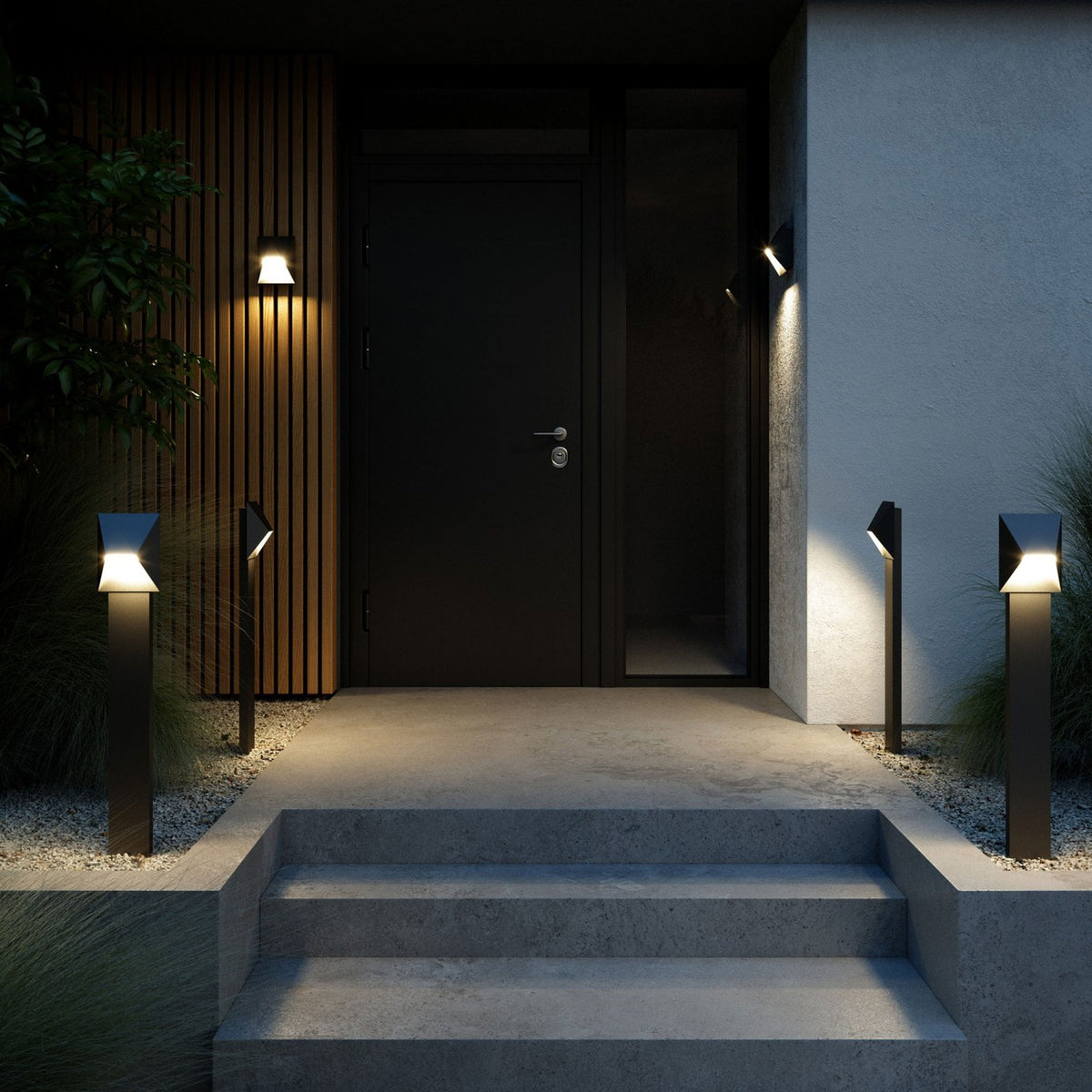 Pontio 15 IP54 Bollard Light in Black