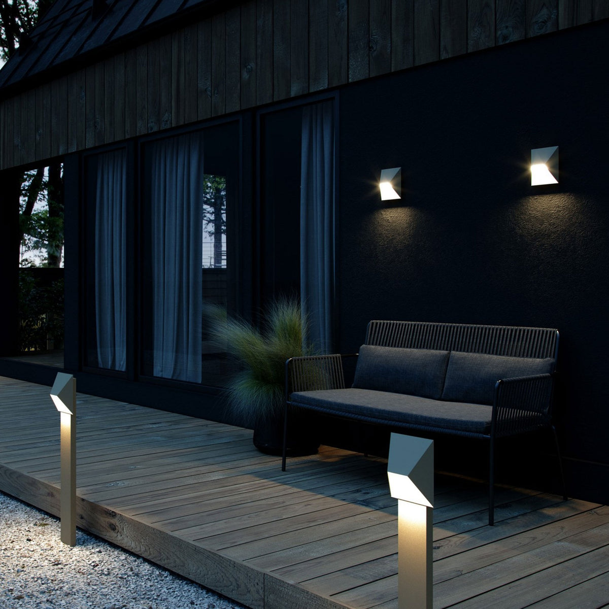 Pontio 15 IP54 Wall Light in Sand