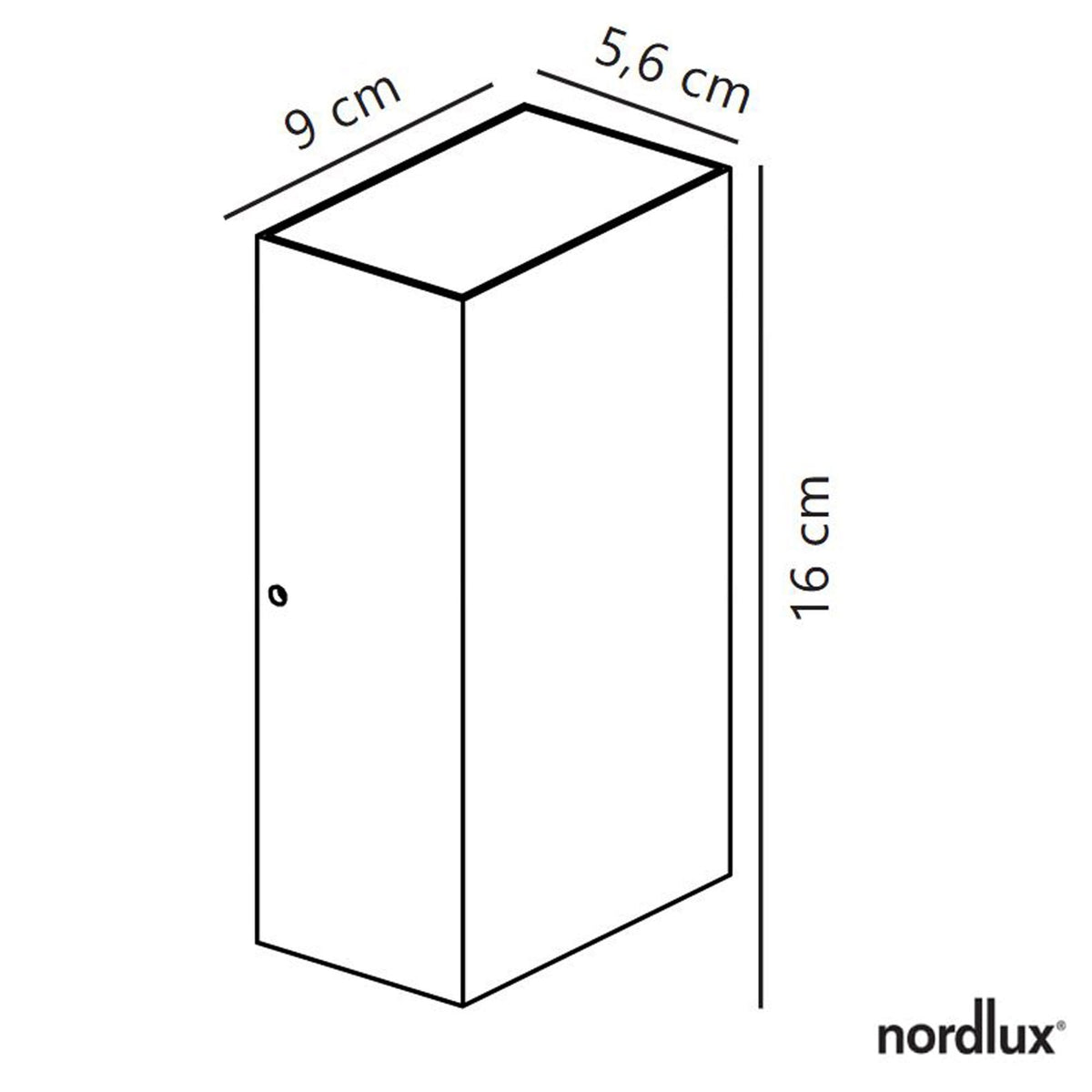 Rold Kubi IP54 LED Up and Down Wall Light in Black