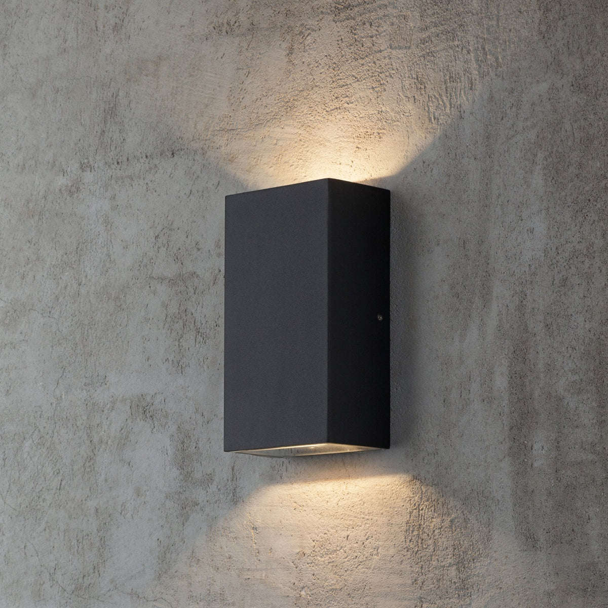 Rold Kubi IP54 LED Up and Down Wall Light in Black