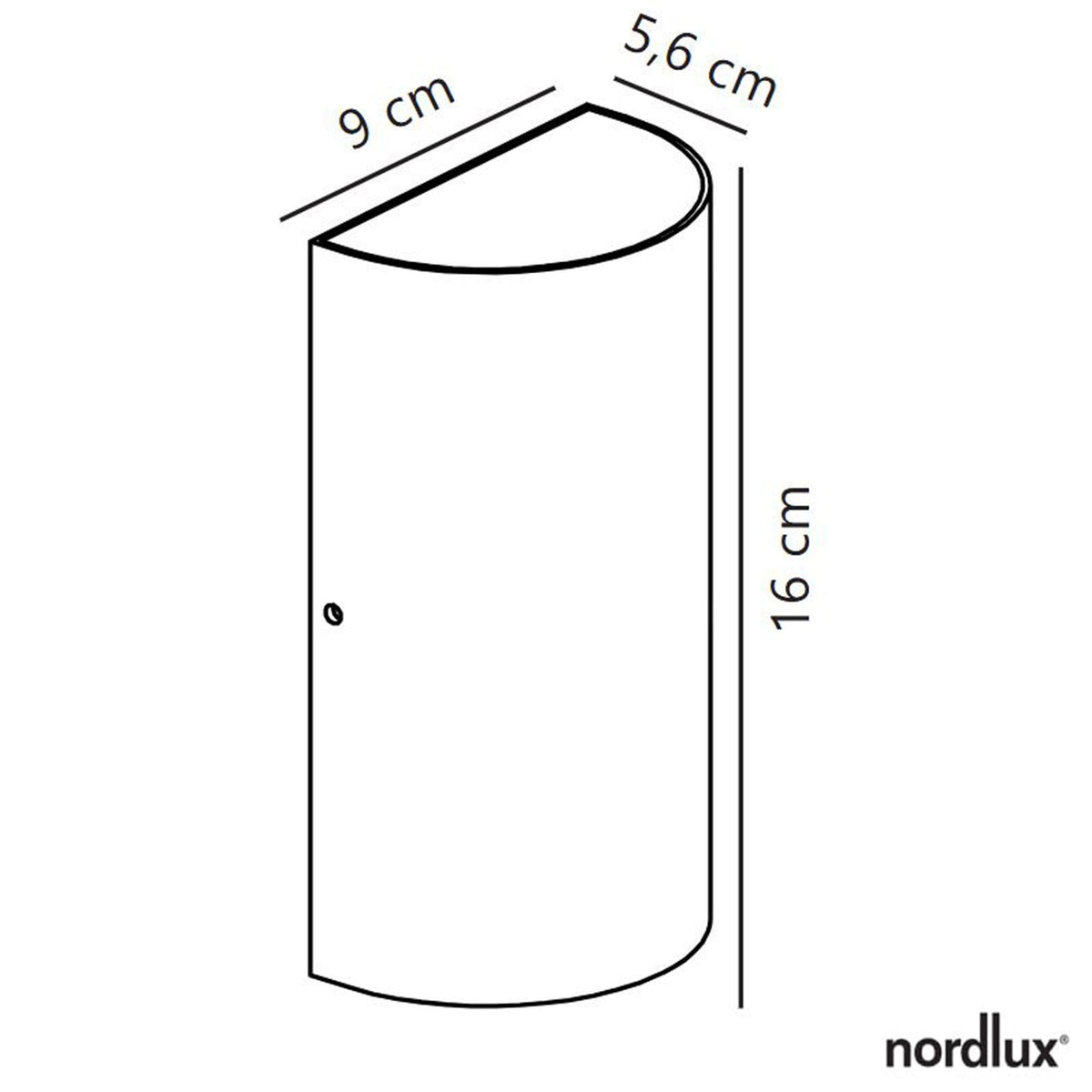Rold Round IP54 LED Up and Down Wall Light in Black