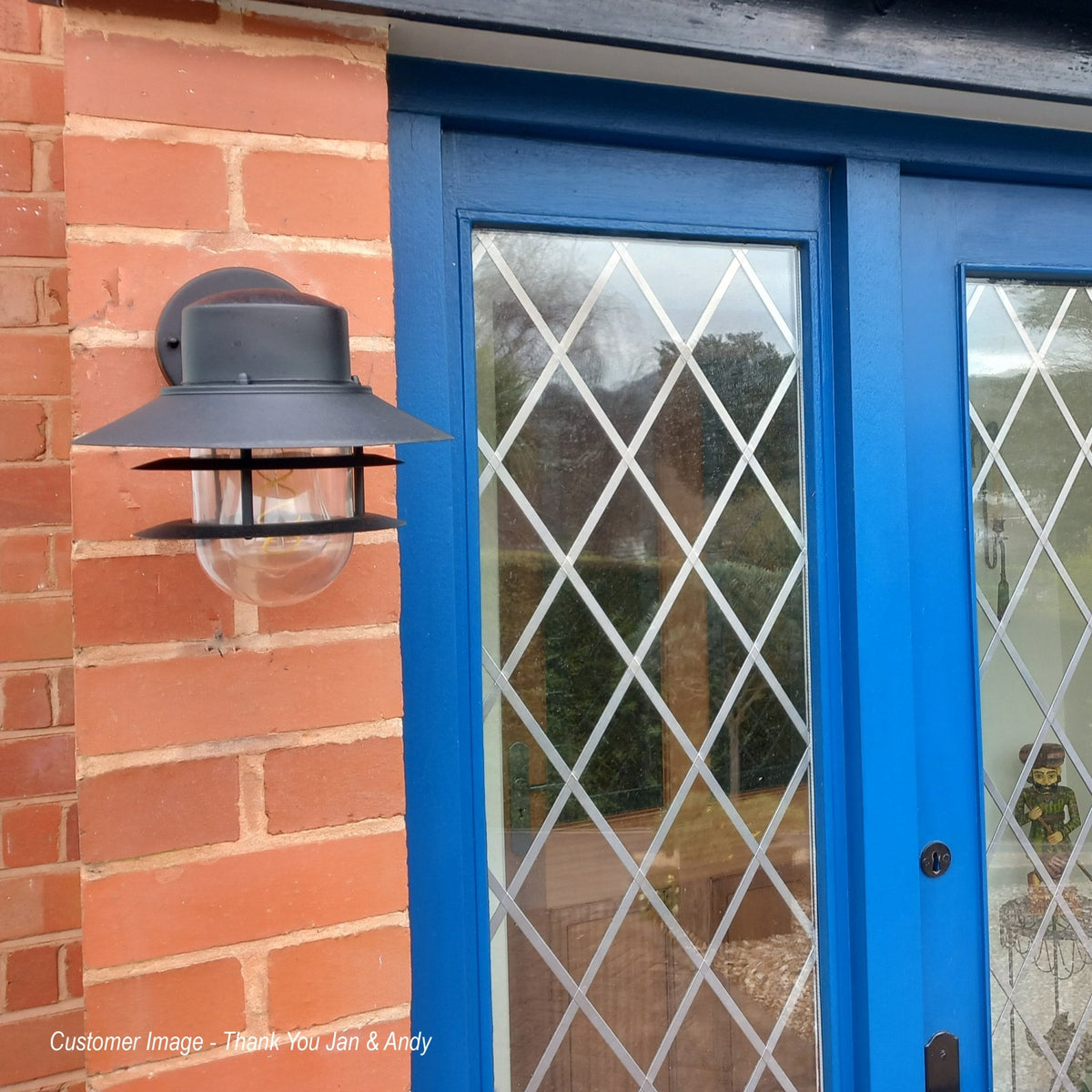 Copenhagen Stainless Steel Exterior Wall Light in Black