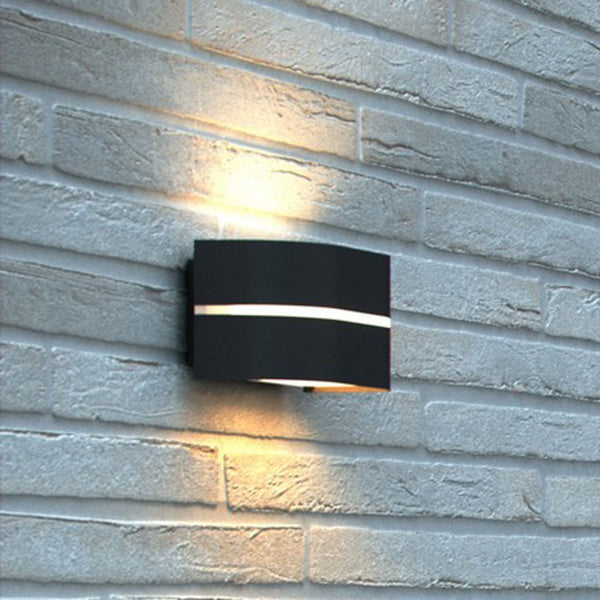 Sibelis Outdoor IP44 Up and Down Wall Light in Anthracite