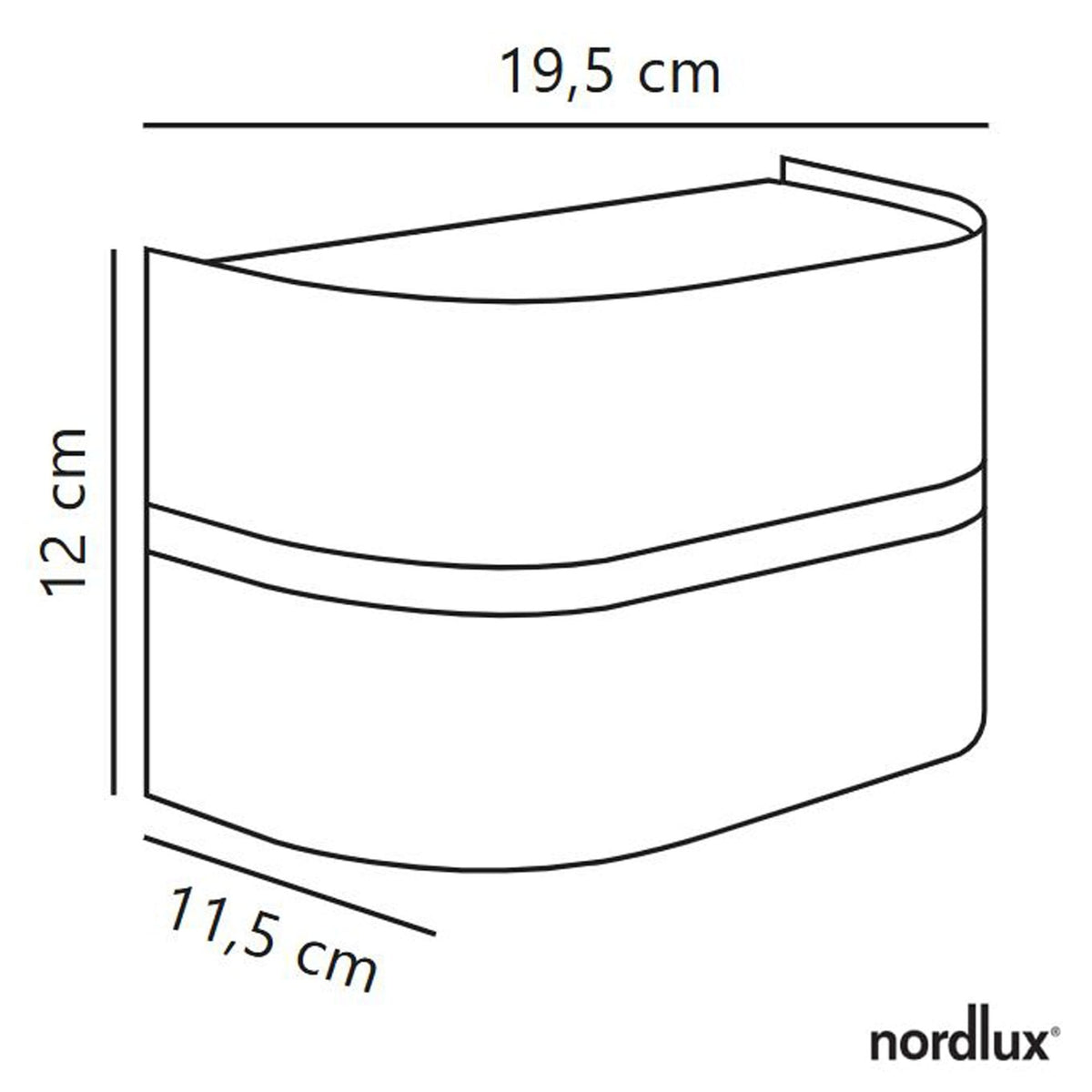 Sibelis Outdoor IP44 Up and Down Wall Light in Black