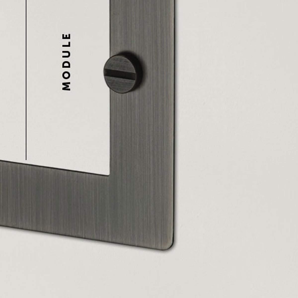 1 Gang 2 Module Euro Plate in Smoked Bronze