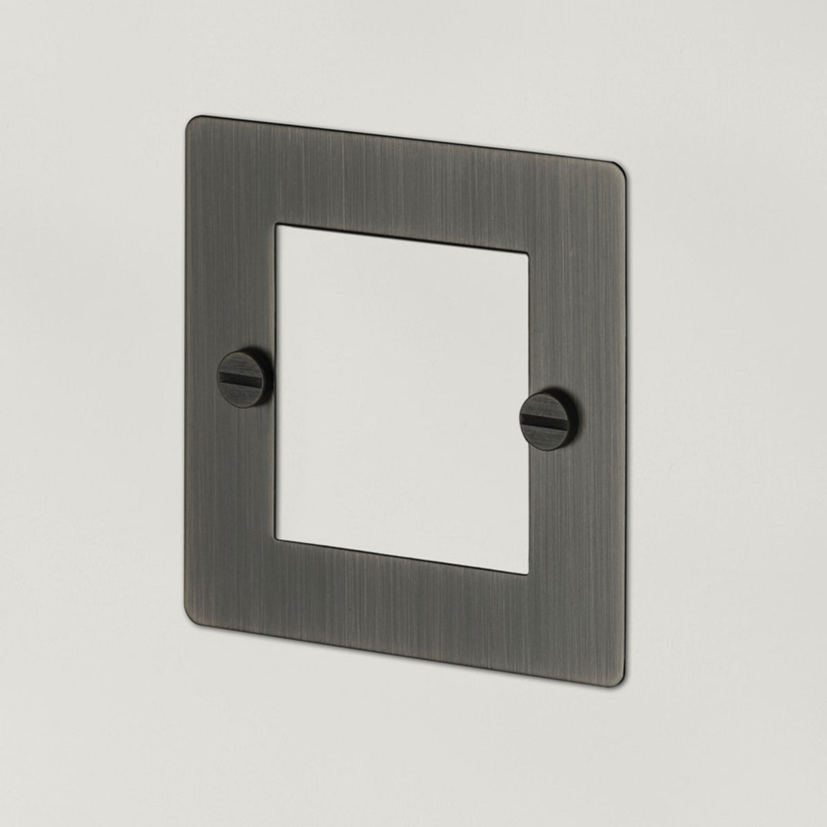 1 Gang 2 Module Euro Plate in Smoked Bronze