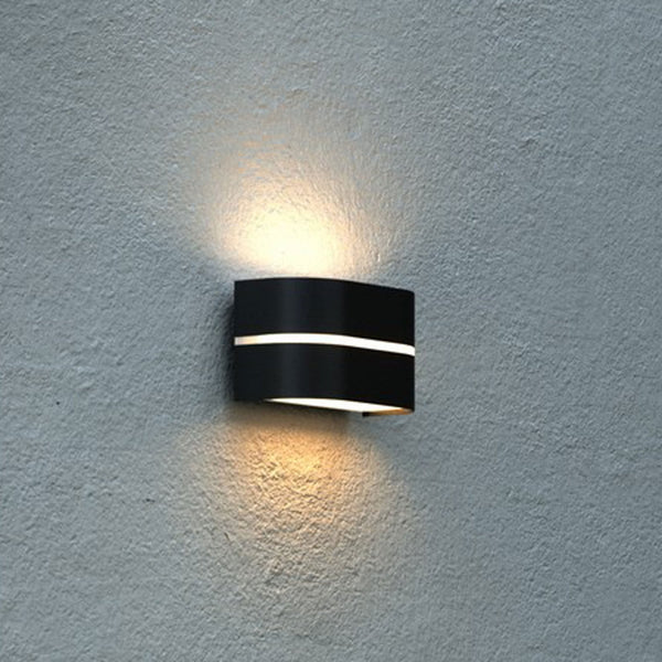 Sibelis Outdoor IP44 Up and Down Wall Light in Black