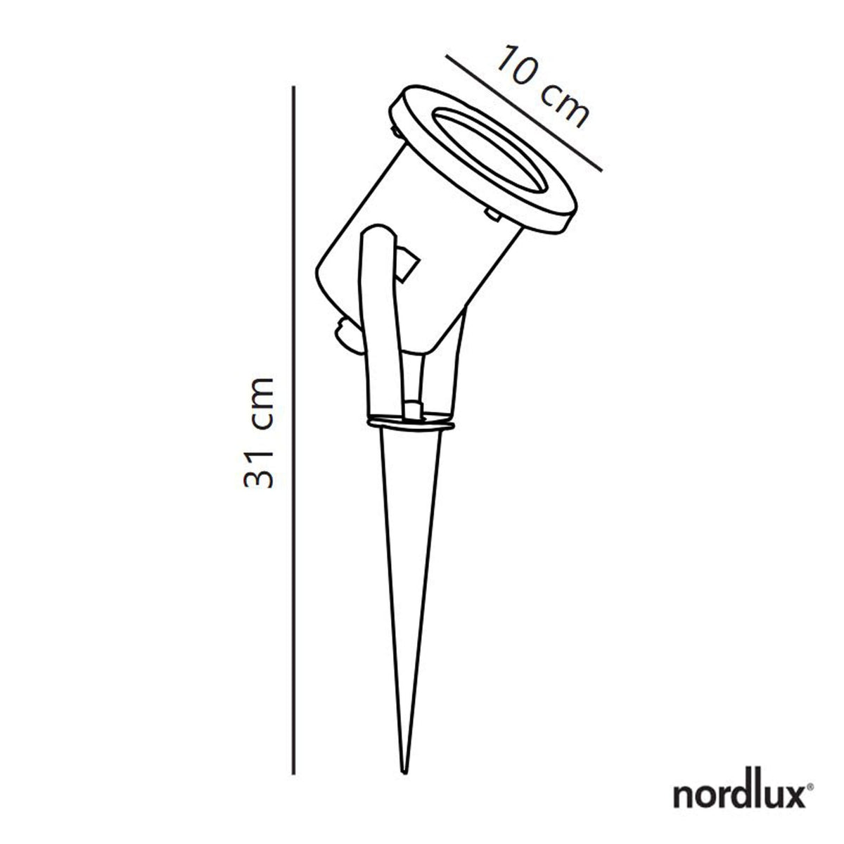 Taurus IP54 Outdoor Spike Spotlight In Stainless Steel