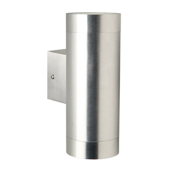 Tin Maxi Outdoor IP54 Up and Down Wall Light in Aluminium