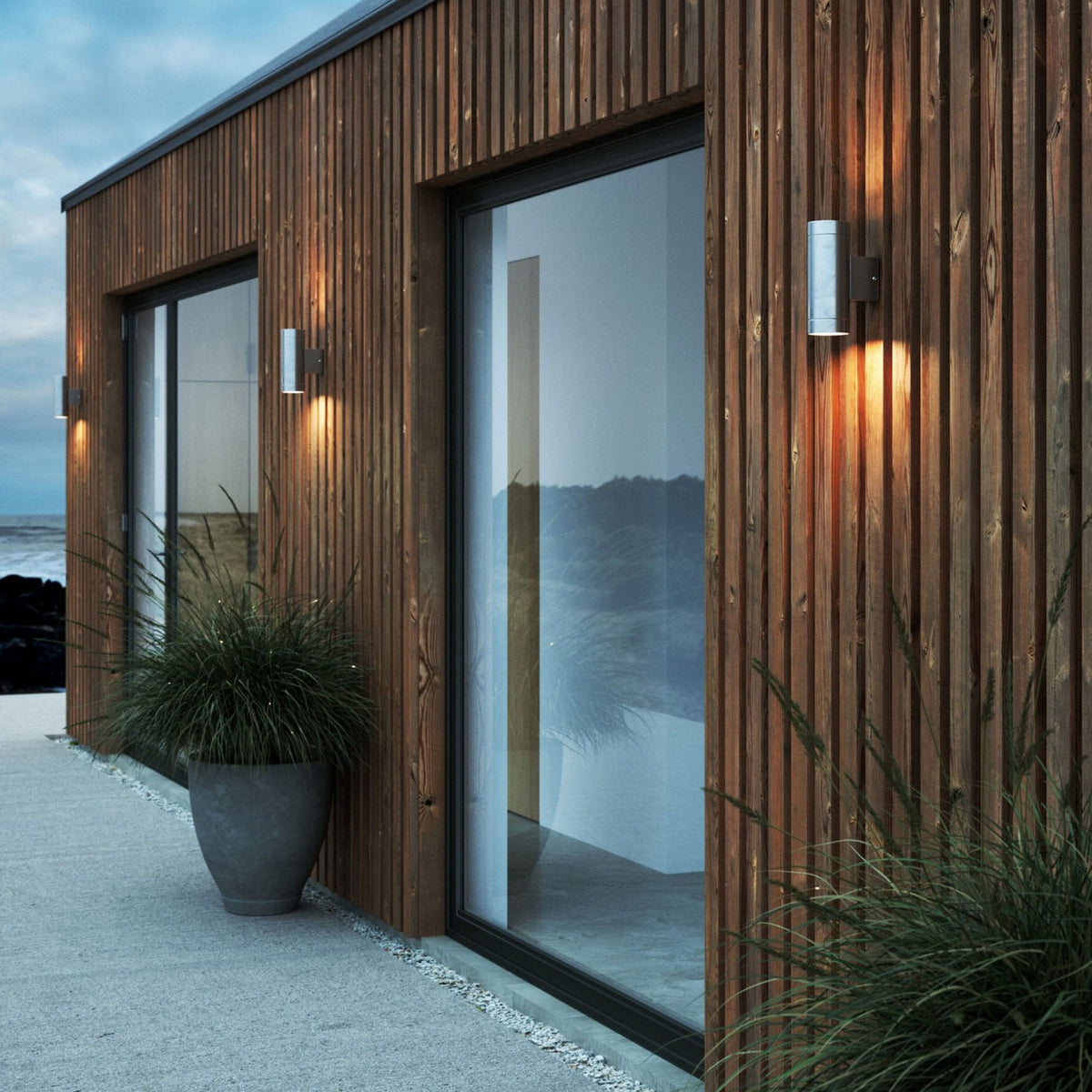 Tin Maxi Coastal Outdoor IP54 Galvanized Up and Down Wall Light