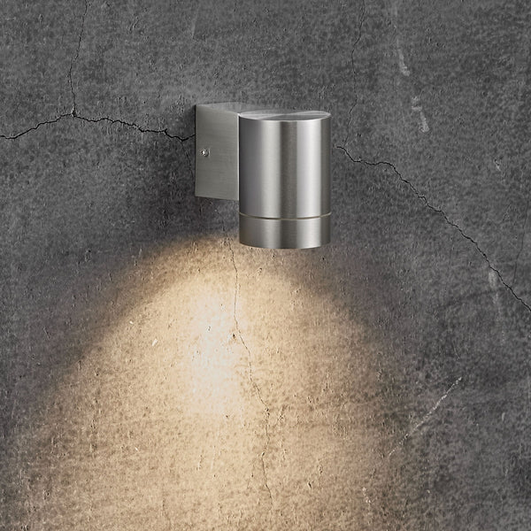 Tin Maxi Outdoor IP54 Single Wall Light in Aluminium