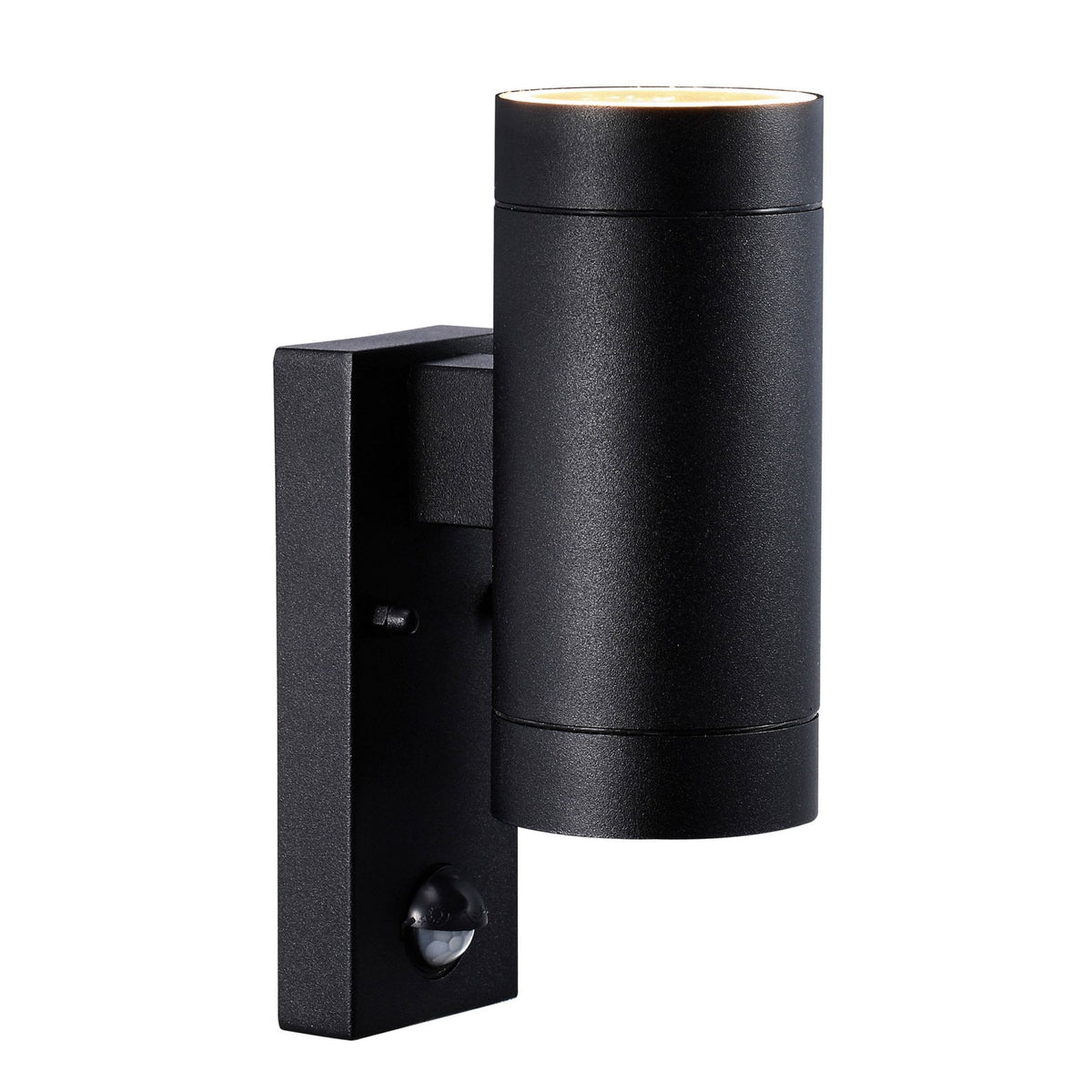 Tin Maxi Outdoor IP54 Up and Down PIR Wall Light in Black