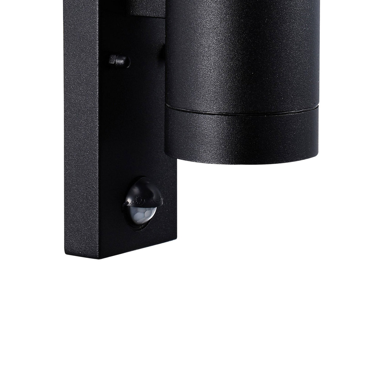 Tin Maxi Outdoor IP54 Up and Down PIR Wall Light in Black