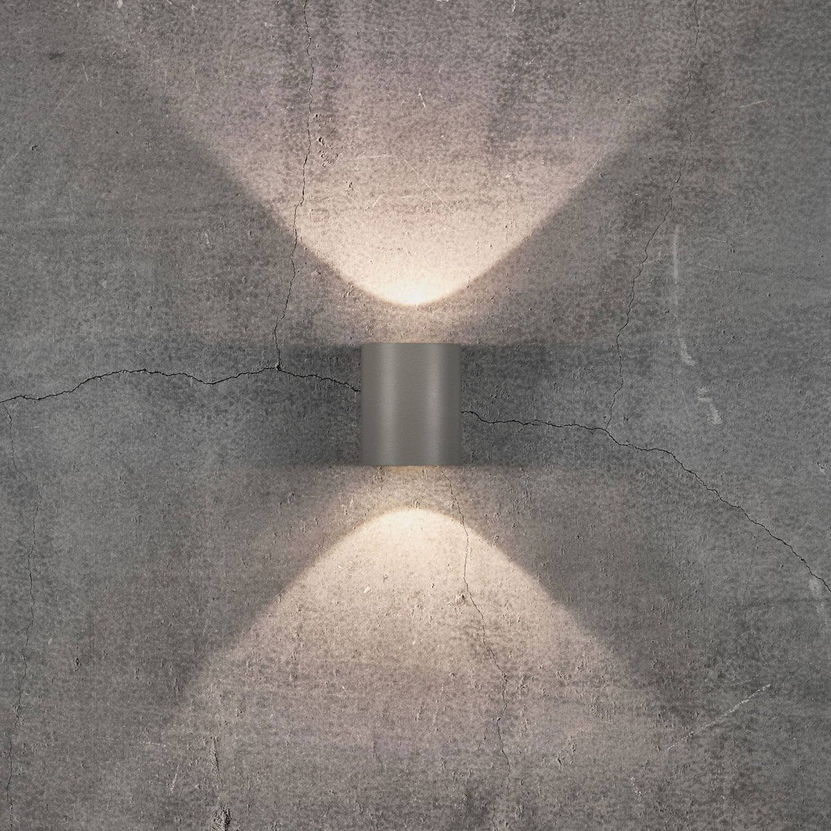Canto 2 IP44 Up and Down LED Wall Light In Grey