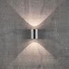 Canto 2 IP44 Up and Down LED Wall Light In Stainless Steel
