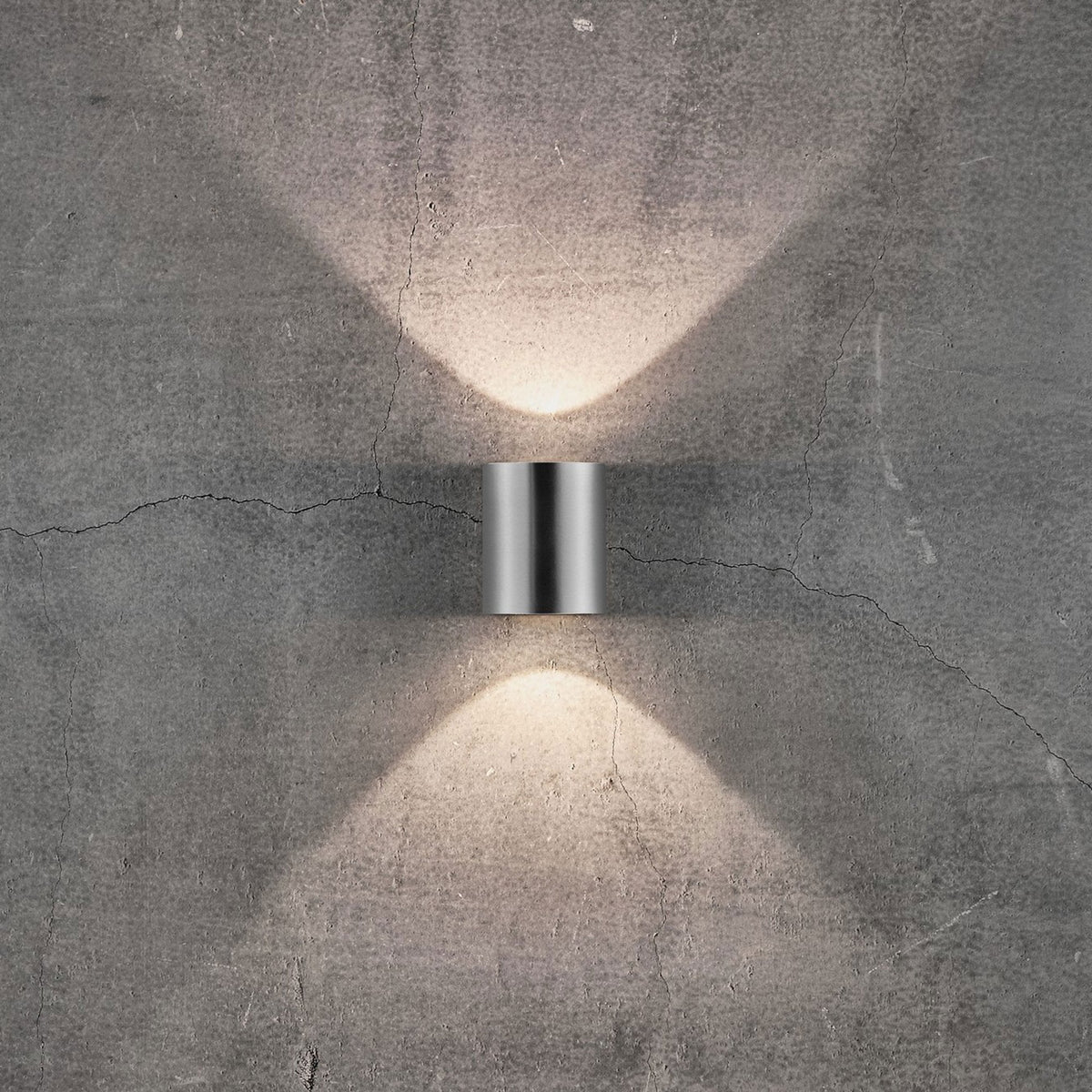 Canto 2 IP44 Up and Down LED Wall Light In Stainless Steel