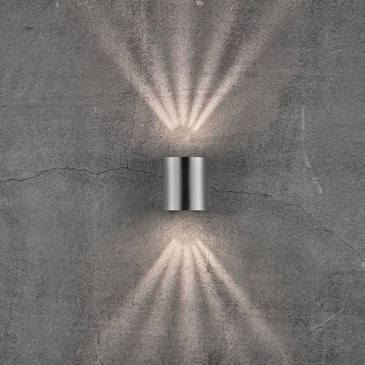 Canto 2 IP44 Up and Down LED Wall Light In Stainless Steel