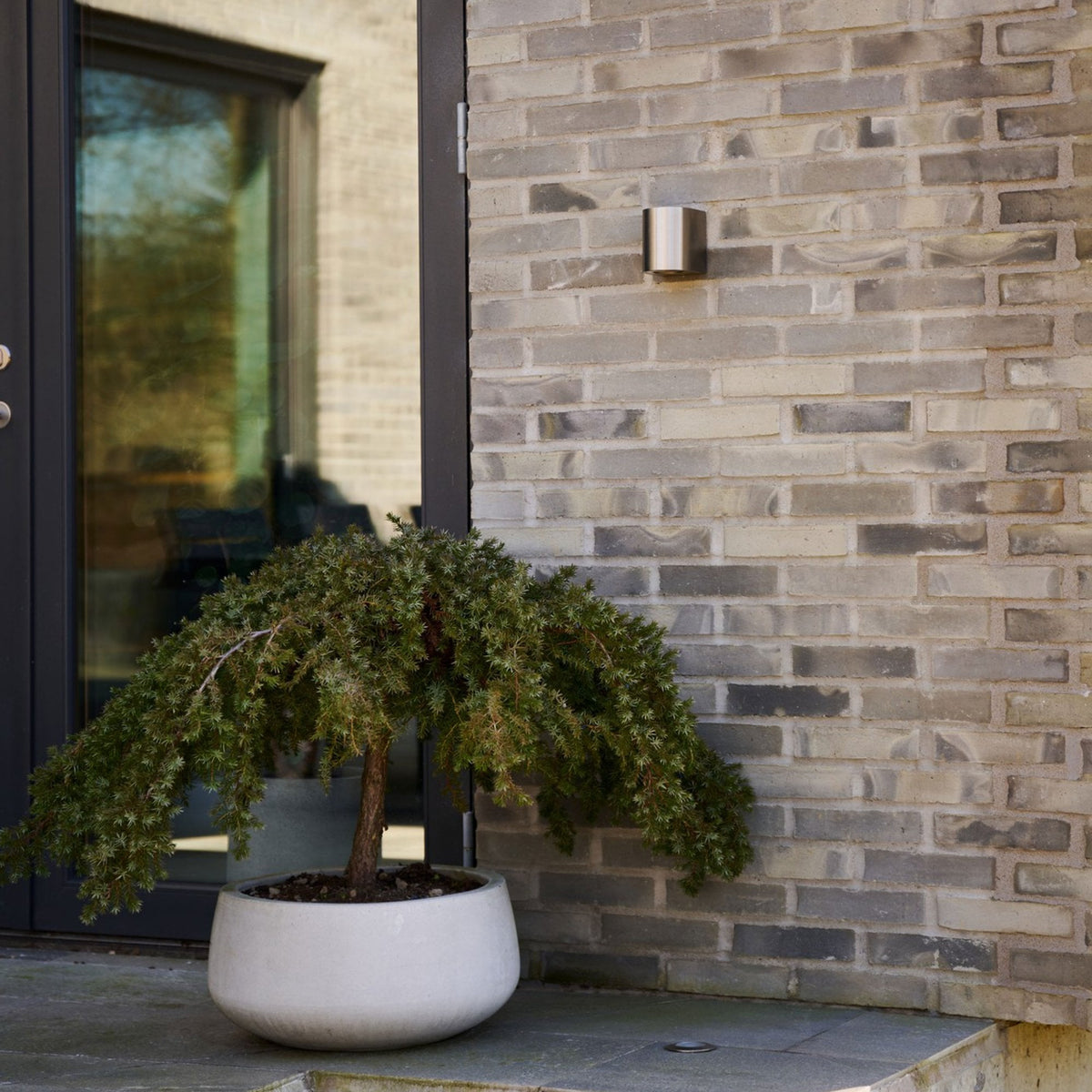 Canto 2 IP44 Up and Down LED Wall Light In Stainless Steel