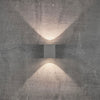 Canto Kubi 2 IP44 Up and Down LED Wall Light in Grey