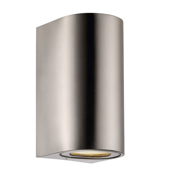 Canto Maxi 2 IP44 Up and Down Wall Light in Stainless Steel