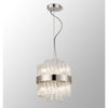 Kelly Six Light Pendant in Polished Nickel & Clear Glass