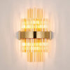 Kelly 400mm Wall Light in Brass & Amber Glass
