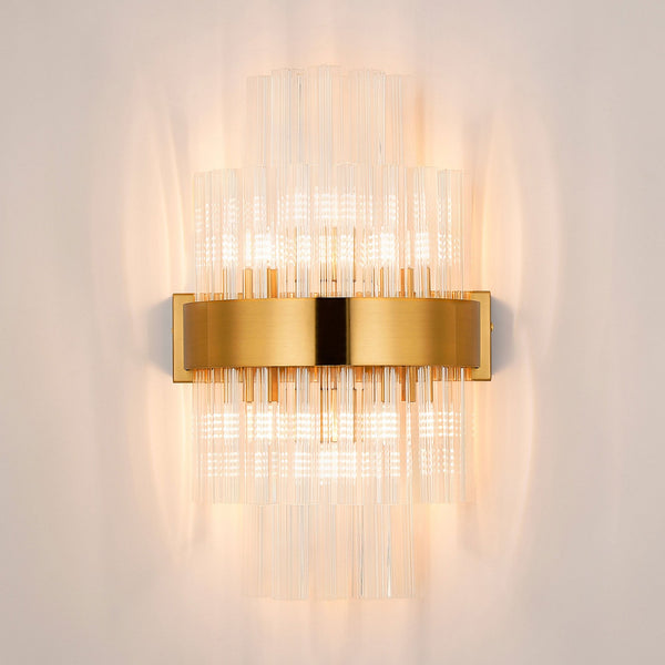 Kelly 400mm Wall Light in Brass & Clear Glass