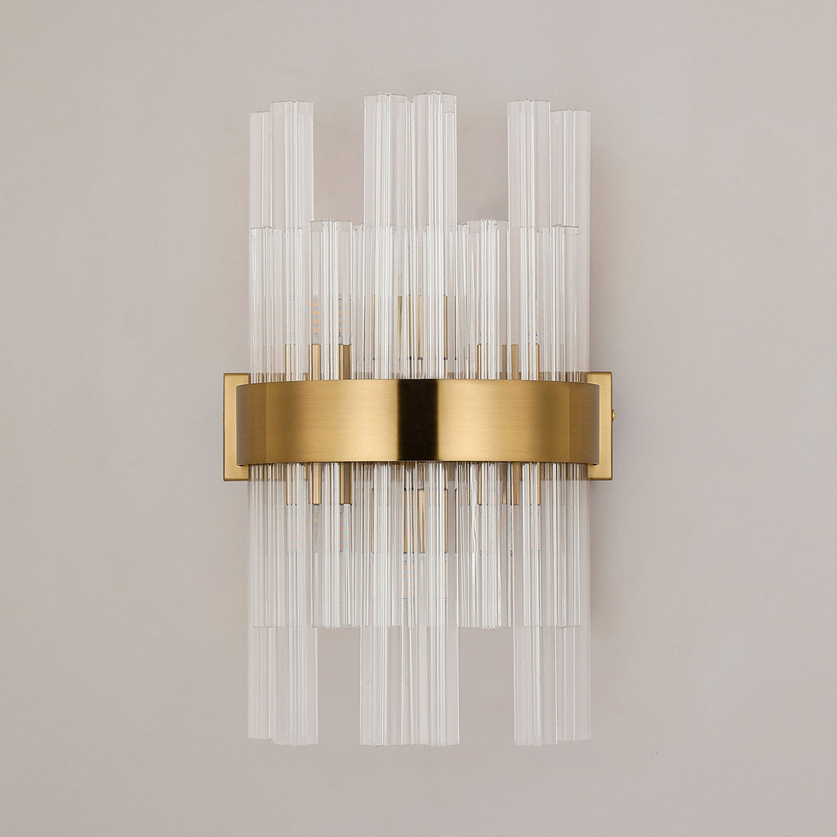 Kelly 400mm Wall Light in Brass & Clear Glass