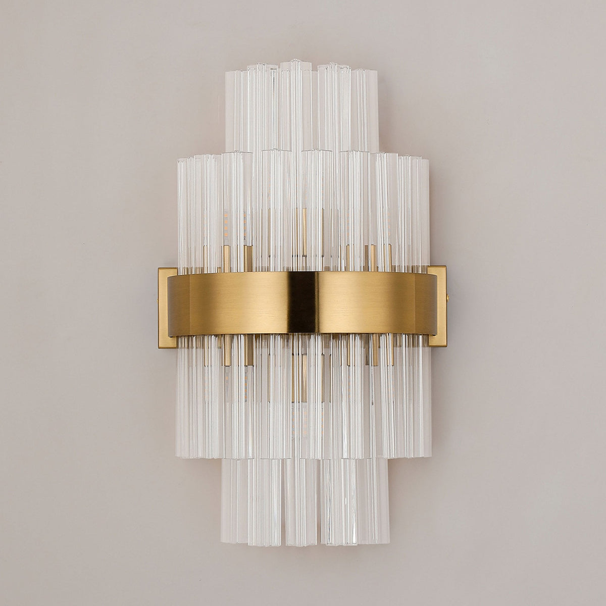 Kelly 400mm Wall Light in Brass & Clear Glass