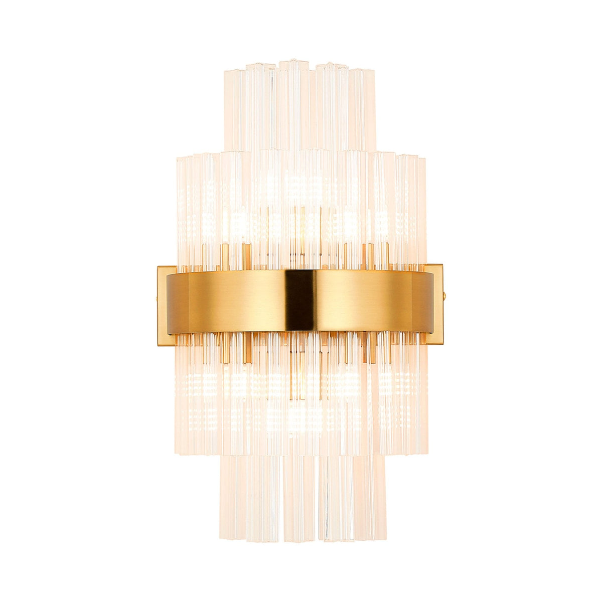 Kelly 400mm Wall Light in Brass & Clear Glass